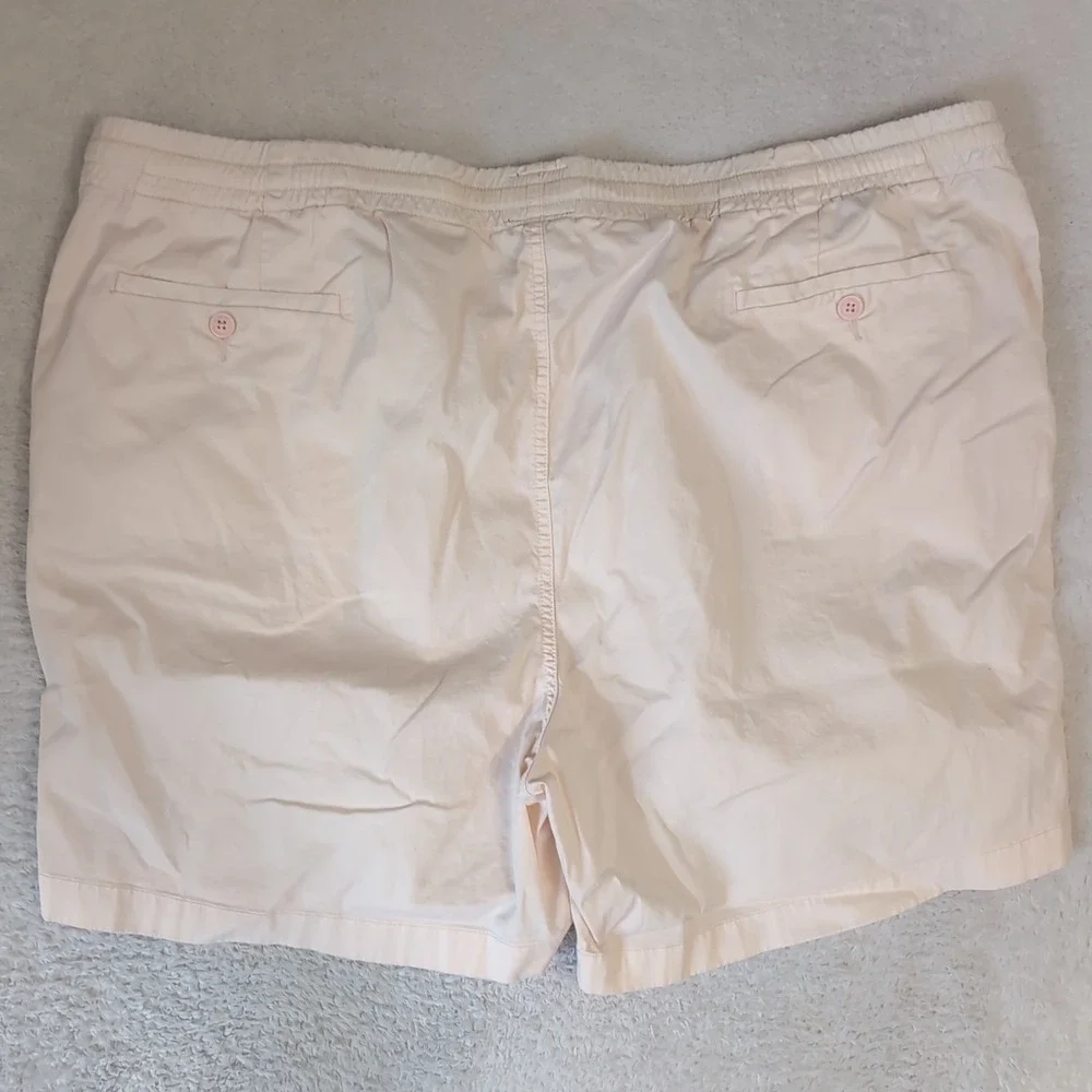 Men's 3XL J Crew Dock shorts elastic pull on waist Soft Light Pink Stretch 45x6